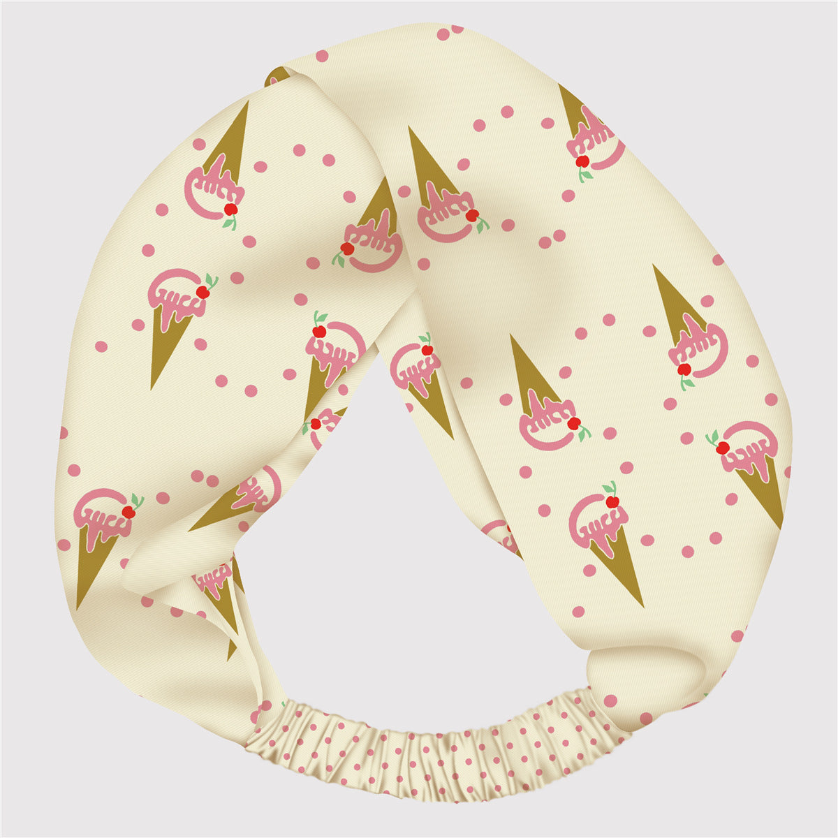 Wholesale silk twill silk adjustable elastic printing hair band